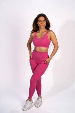 Sculpt Sports Bra- BARBIE PINK