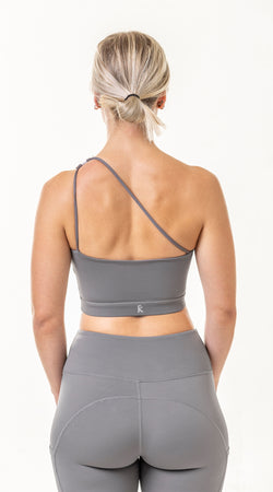 Reckless one shoulder top- Grey